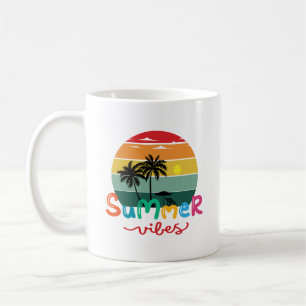 Caneca De Café Summer Vibes Retro Sunset