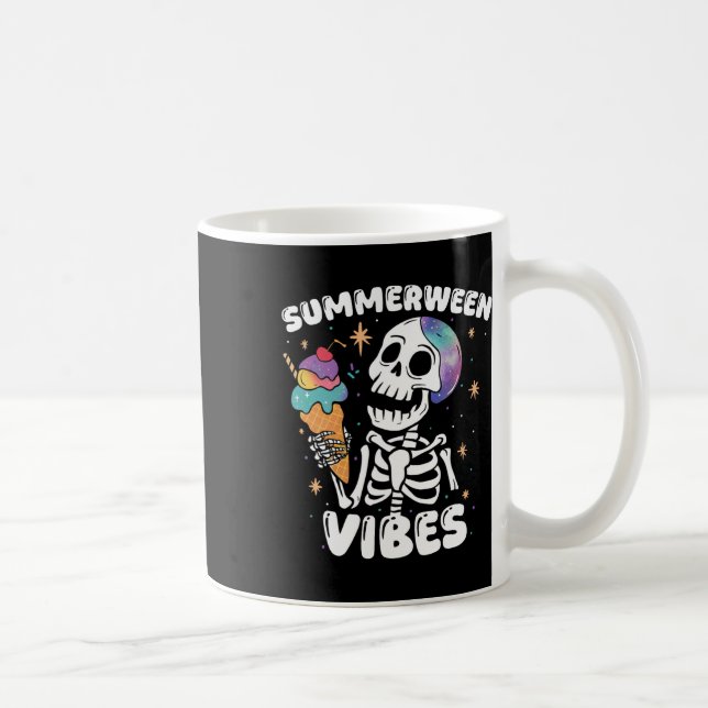 Caneca De Café Summerbetween Vibes Skeleton Sorvete Art Summer Ha (Direita)