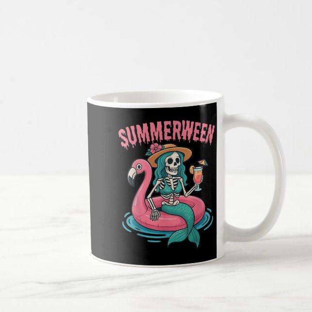 Caneca De Café Summerentre Mermaid Skeleton Beach Flamingo Hallow (Direita)