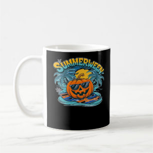 Caneca De Café Summerentre Vibes Spooky Summer Pumpkin Clássico