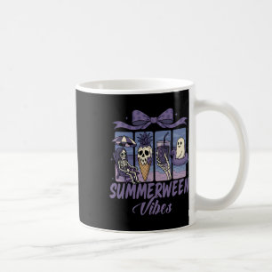 Caneca De Café Summerween Vibes Skeleton Ghost Beach Party Hallow