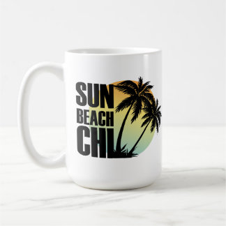 Caneca De Café Sun, Beach e Chill Palm Tree Mug