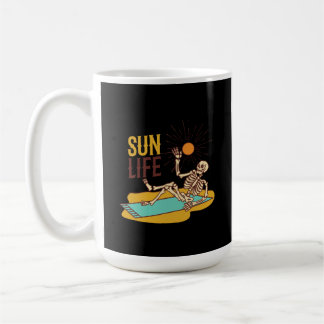 Caneca De Café Sun Life com Skeleton Sunning em