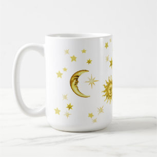 Caneca De Café Sun, lua & estrelas