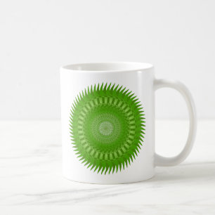 Caneca De Café Sun Mandala verde
