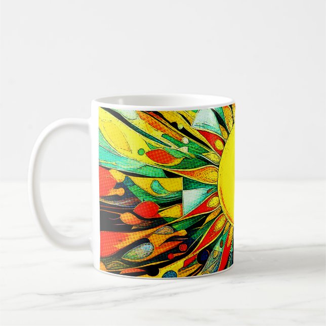 Caneca De Café Sun na Abstrato 910 (Esquerda)