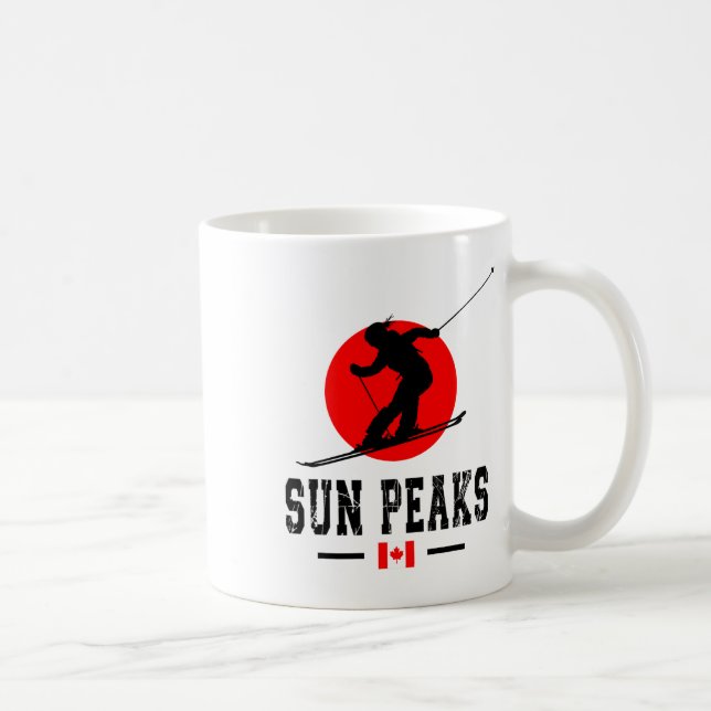 Caneca De Café Sun Peaks Canada Ski Resort Rocky Mountains Canadi (Direita)