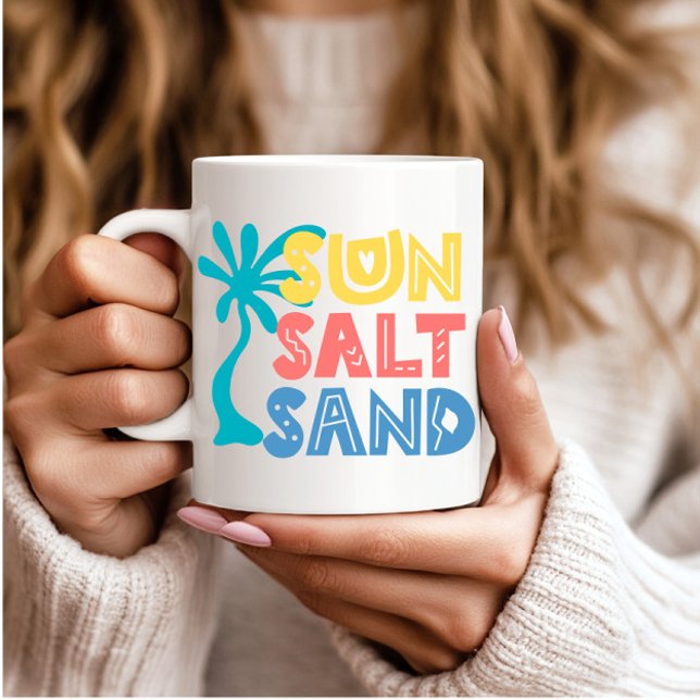 Caneca De Café Sun Salt Sand Summer Vibes (Criador carregado)
