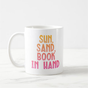 Caneca De Café Sun Sand Book in Hand