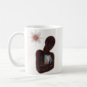 Caneca De Café Sun simples e colorido, abraço de arte Mug