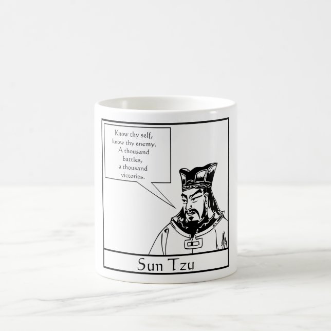 Caneca De Café Sun Tzu e citações (Centro)