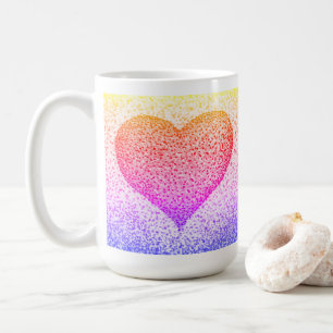 Caneca De Café Sunburst Pointillism Coffee Mug