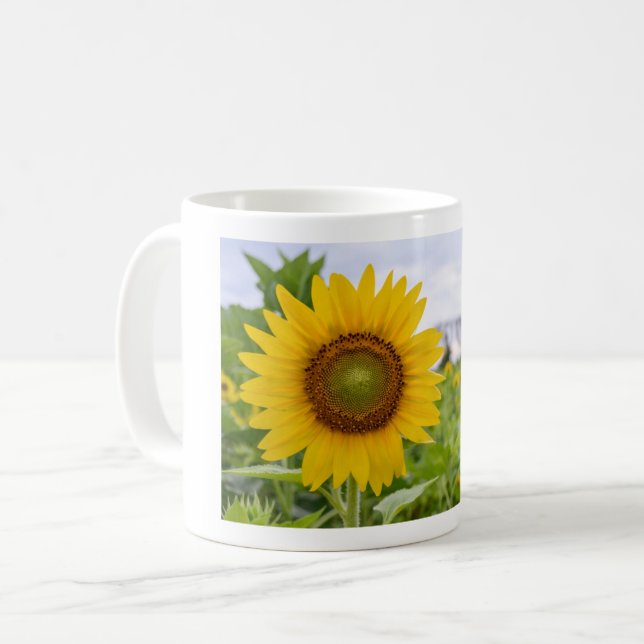Caneca De Café SunFlower amarela (Frente Esquerda)