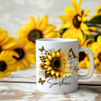 Caneca De Café Sunflower Be the Sunshine Quote |