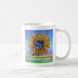 Caneca De Café Sunflower Earth Art