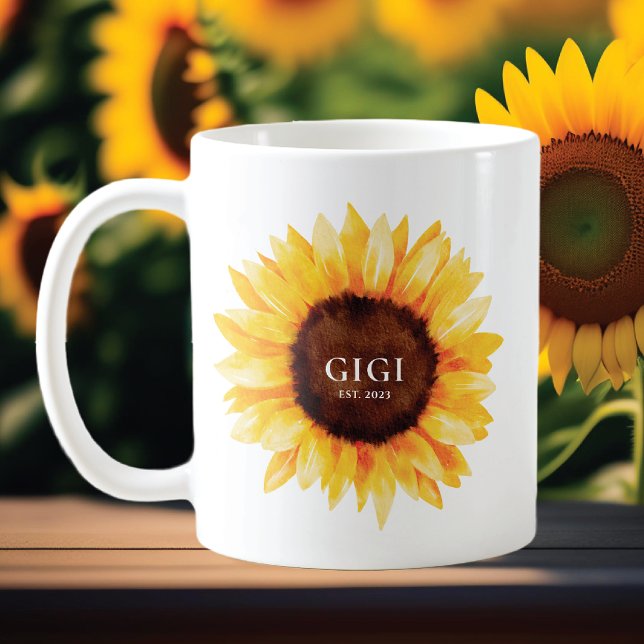 Caneca De Café Sunflower Gigi (Criador carregado)