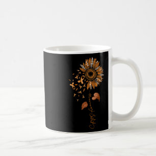 Caneca De Café Sunflower Lepard Crps Sensibiliza Faixa Laranja