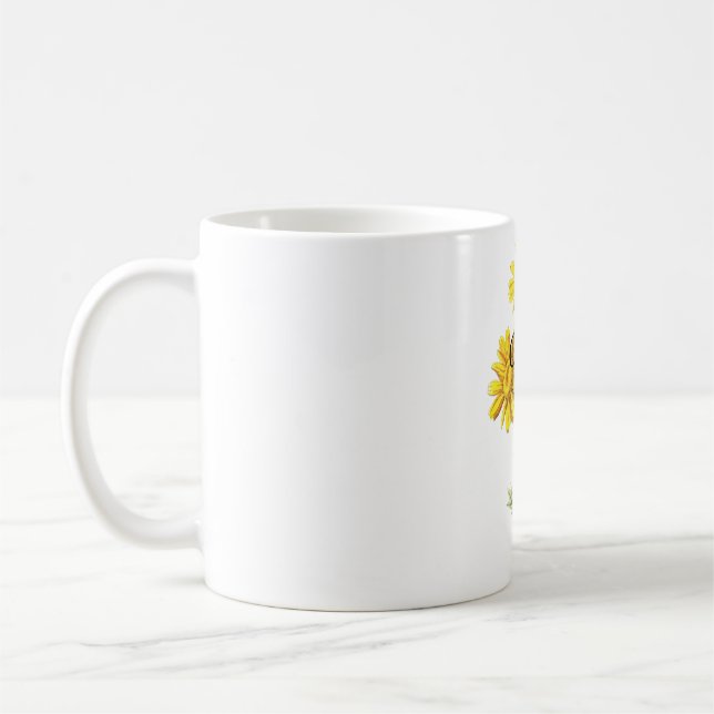 Caneca De Café Sunflower Name Coffee Mug (Esquerda)