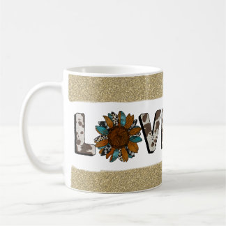 Caneca De Café Sunflower Western Love Boho Summer