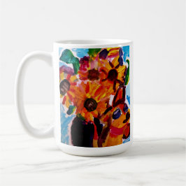 Caneca De Café Sunflowers and chihuahua 