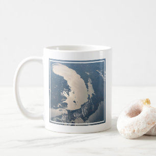 Caneca De Café Sunglint Beams Do Lago Michigan