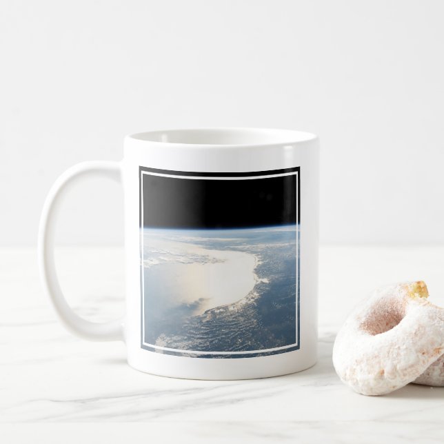Caneca De Café Sunglint Reflete No Golfo Do México (Com Donut)