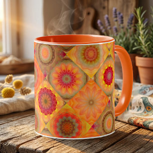 Caneca De Café Sunny Floral Patterno Design Mug