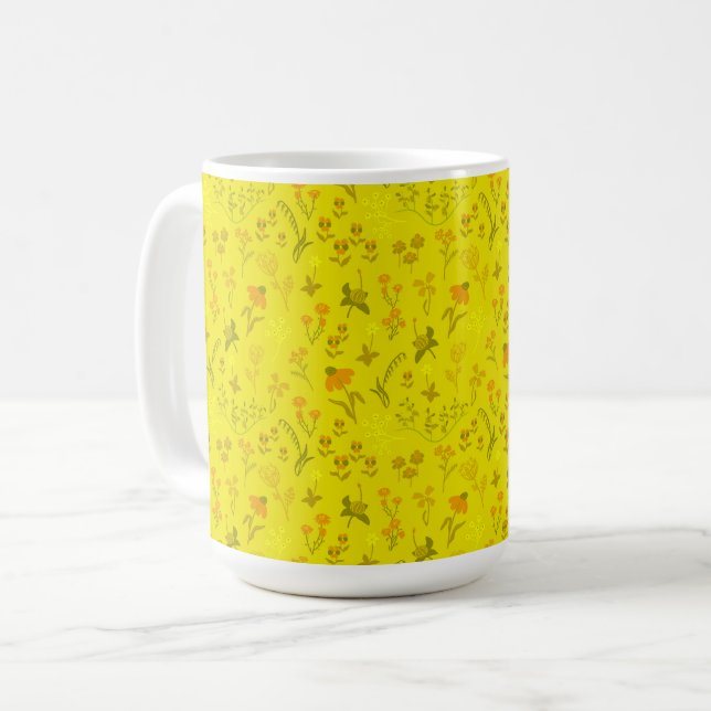 Caneca De Café Sunny Meadow Flowers (Frente Esquerda)