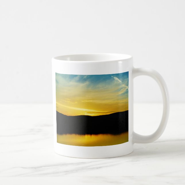 Caneca De Café Sunset Amarelo do Lago Mt (Direita)