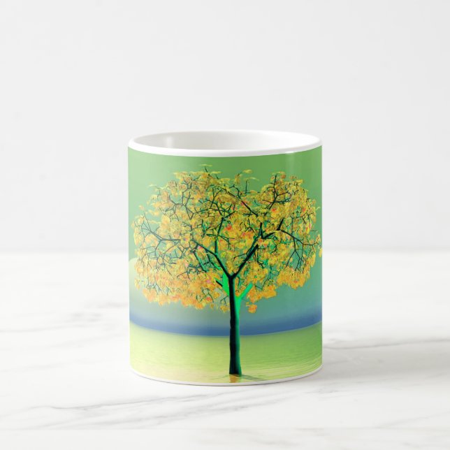 Caneca De Café Sunset da Árvore de outono (Centro)