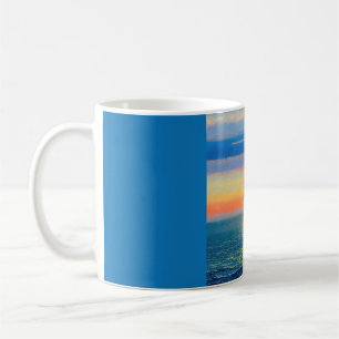 Caneca De Café Sunset do Mar Laranja