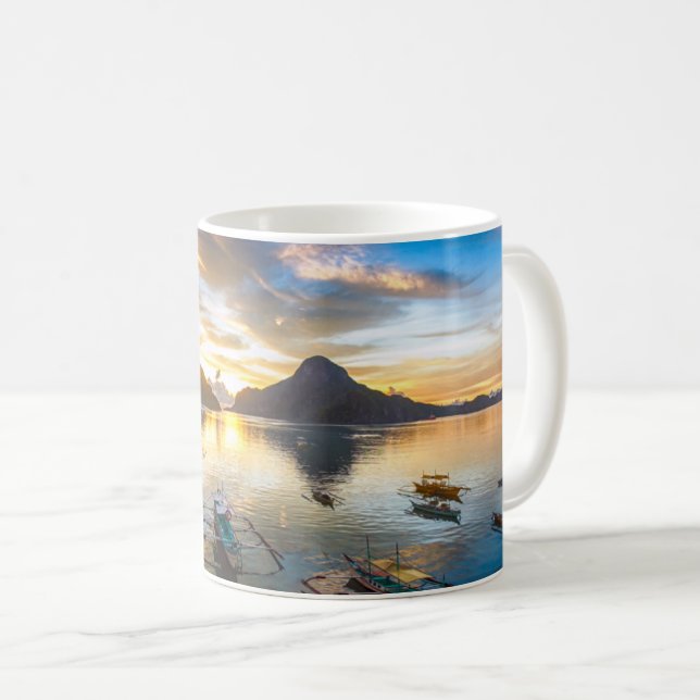 Caneca De Café Sunset em El Nido (Frente Esquerda)