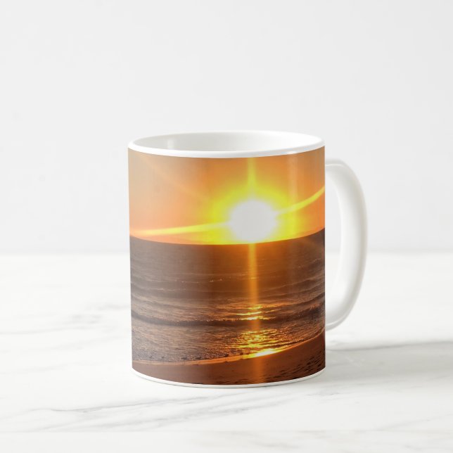 Caneca De Café Sunset em Newport Beach, Califórnia (Frente Esquerda)