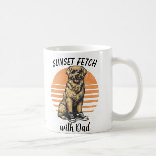 Caneca De Café SunSet Fetch/ Ouro Retriever