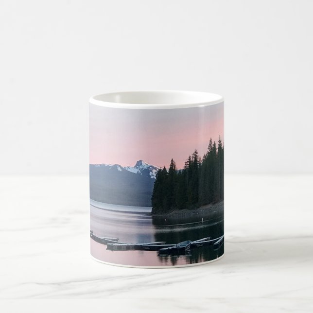 Caneca De Café Sunset no Lago Crescent, Oregon (Centro)