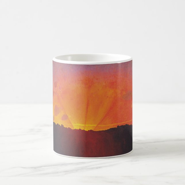 Caneca De Café Sunset, Orange Sky (por Félix Vallotton) (Centro)