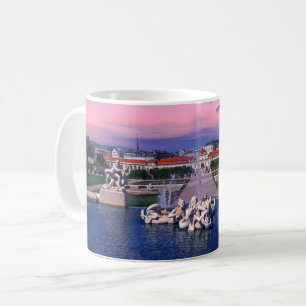 Caneca De Café Sunset over fountain em Viena
