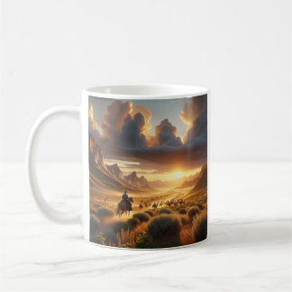 Caneca De Café Sunset Ride - Western Scenery Mug