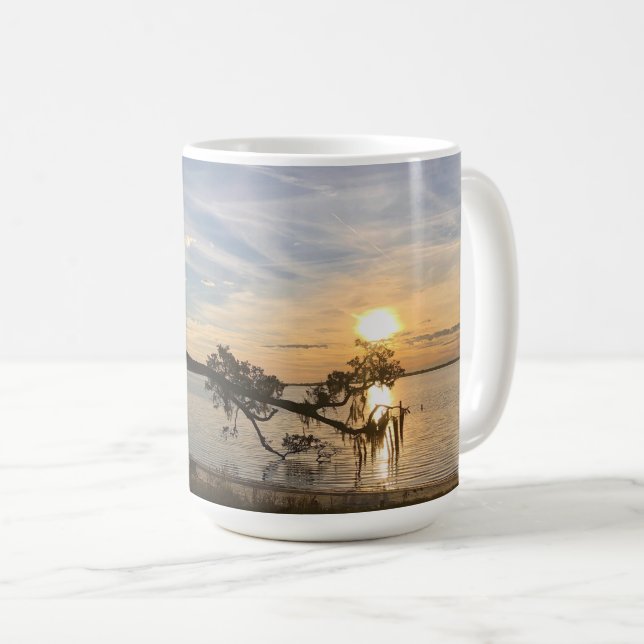 Caneca De Café Sunset Sobre East Bay (Frente Esquerda)