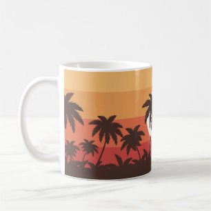 Caneca De Café Sunset Tropical Palm Beach
