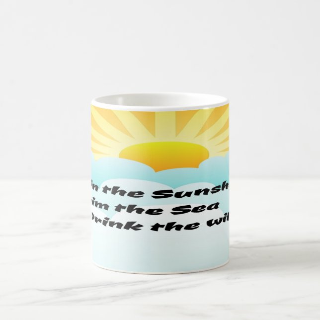 Caneca De Café Sunshine de Verão e Surf (Centro)