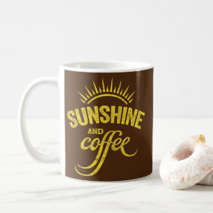 Caneca De Café Sunshine E Café Vintage Sun Retro Sunshine