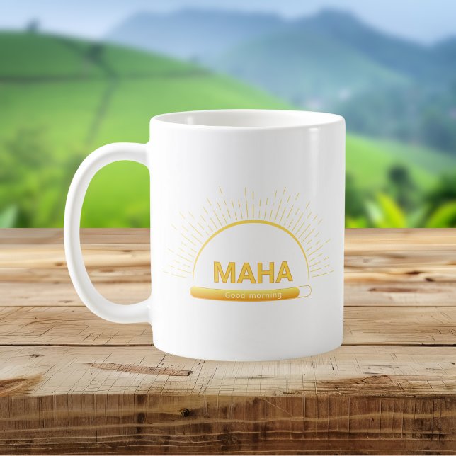 Caneca De Café Sunshine Of A Good Morning Minimal Mug (Criador carregado)