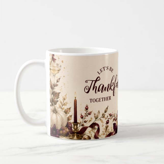Caneca De Café Suntuosa Noite de Ação de Graças Opulenta (Esquerda)