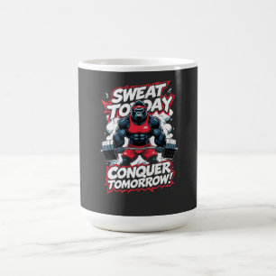 Caneca De Café Suor hoje conquiste amanhã Gym Motivacional T-Sh