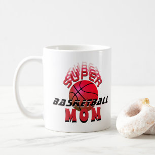 Caneca De Café Super Basquete Mãe Esportiva Dia da Mãe