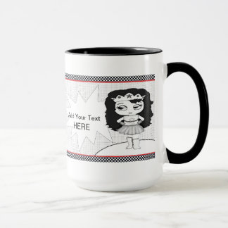 Caneca de café super da menina