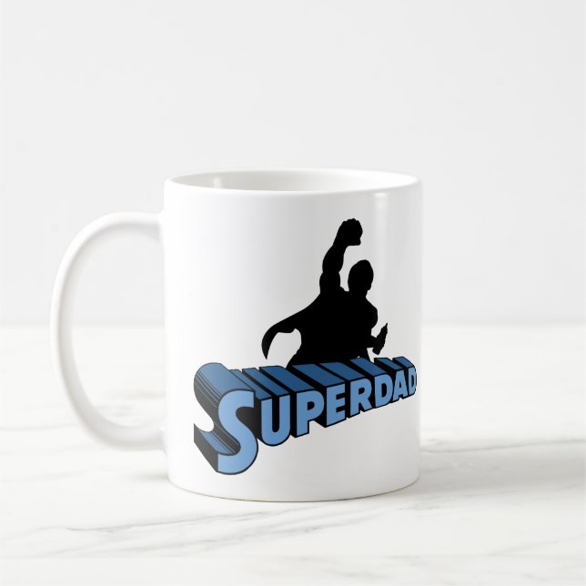 Caneca De Café Super Dad. Super Papa. Súper Papá (Esquerda)