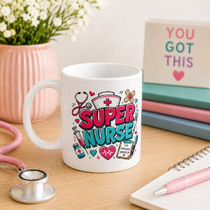 Caneca De Café Super Enfermeira Caprichosa