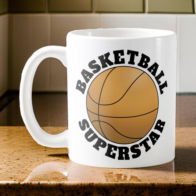 Caneca De Café Super-estrela Esporte de Basquete (Basketball Superstar Mug)